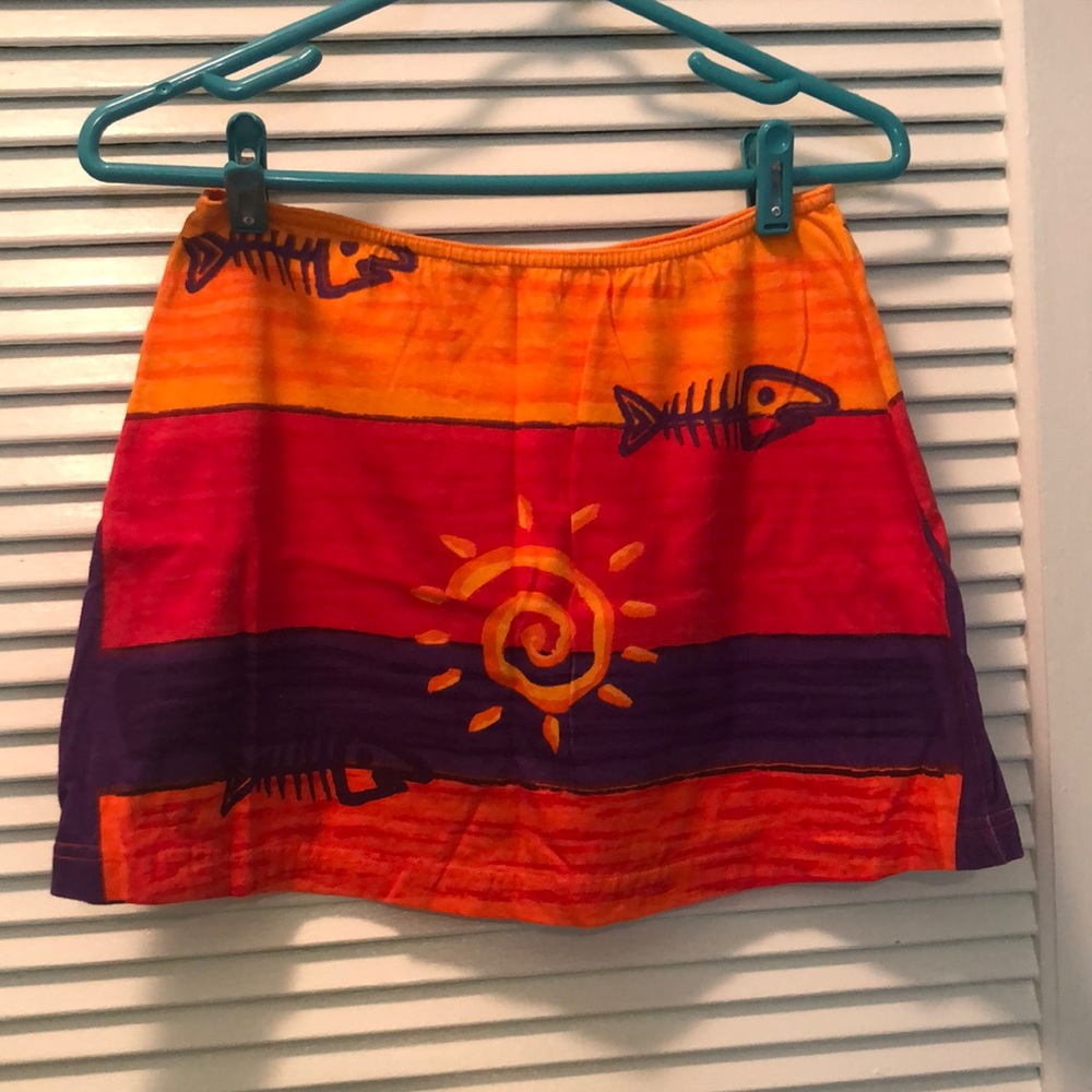 Fun bright summer mini skirt!